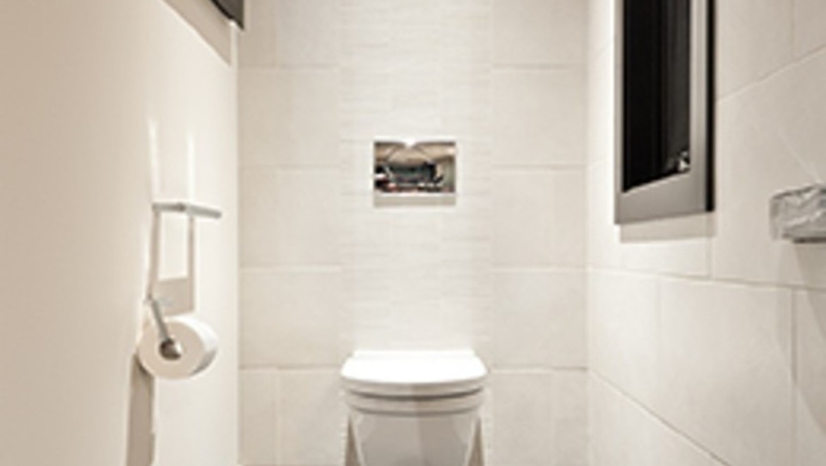 Bathroom remodel with Geberit in-wall system by Hansen Carlen Construction Company, Spokane, Washington
